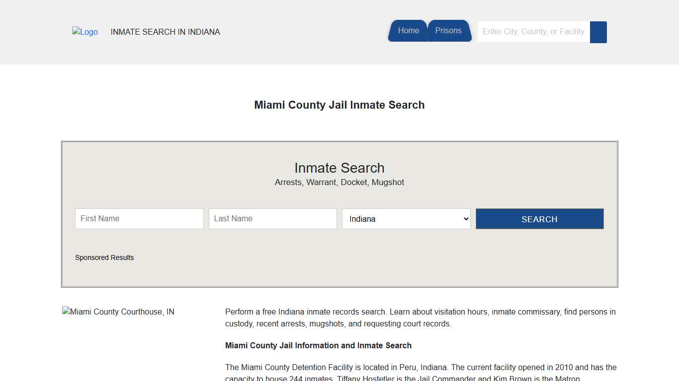 Miami County Jail Inmate Search | Indiana Jail Roster